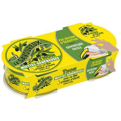 Le Savoureux Miettes de Thon à l'Huile d'Olive, 2x65g