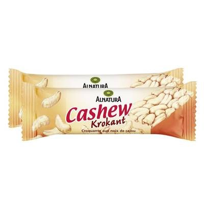Alnatura Barre Croquant au noix de cajou Bio, Lot de 2x30g