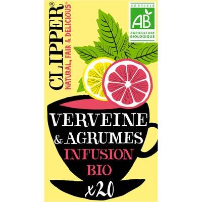Clipper Infusion Verveine Agrumes Bio - 20 sachets, 30g
