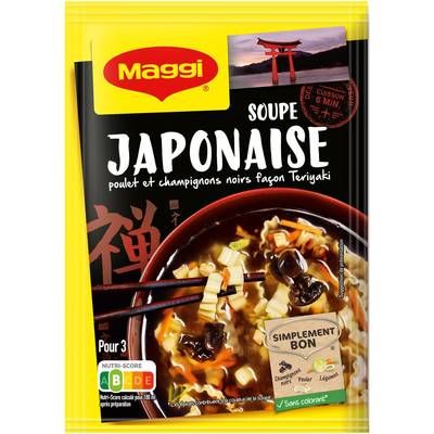 Maggi Soupe japonaise Poulet et Champignons noirs façon Teriyaki, 50g