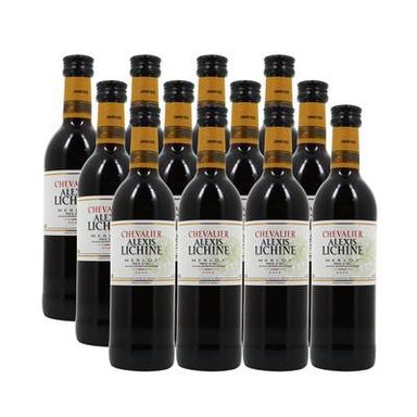 Vin de pays d'Oc rouge IGP Merlot Chevalier Alexis Lichine, 12x25cl