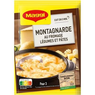 Maggi Soupe Montagnarde- Au Fromage, Légumes et Pâtes, 78g