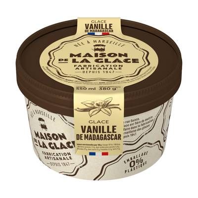 Maison de la Glace Glace artisanale Vanille de Madagascar, 380g