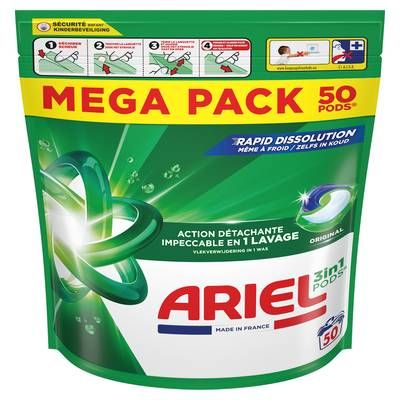 Ariel Lessive Capsule Original, 50 capsules