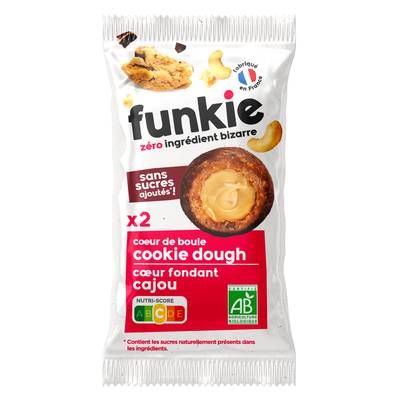 Funkie Coeur de Boule Cookie Dough Coeur fondant Cajou Bio, 36g