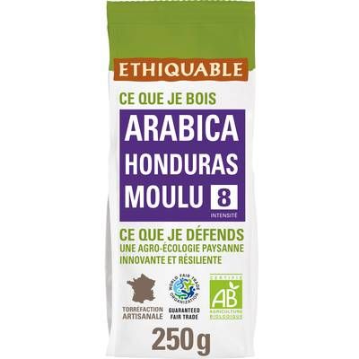Ethiquable - Commerce Equitable Café moulu Arabica bio du Honduras, 250g