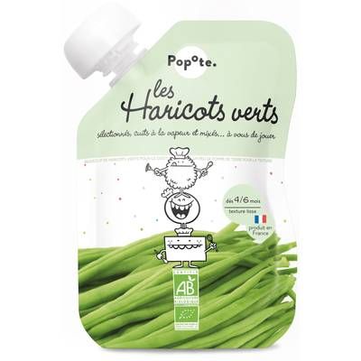 Popote Haricots Verts Bio Gourde Bébé Dès 4/6 mois, 120g