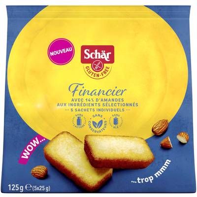 Schär Financier aux amandes Sans Gluten, 5x25g