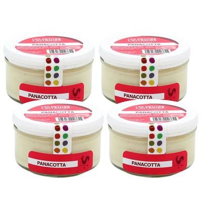 Les Petites Laiteries Petit Pot de Panacotta - Lait de vache pasteurisé, Lot de 4x125g