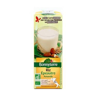 Bonneterre Boisson riz épeautre amande bio, 1L