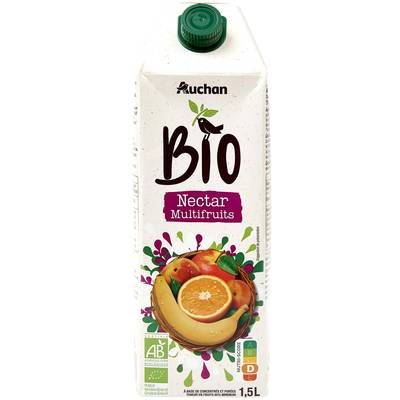 Auchan BIO Nectar multifruits bio, 1,5L