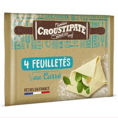 Croustipate Carré Feuilleté, 4 carrés - 240g