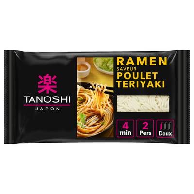 Tanoshi - Japon Ramen Saveur Poulet Teriyaki Nouilles Japonaises Précuites, 360g