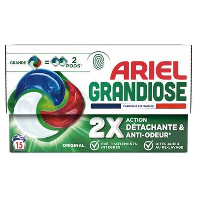 Ariel Lessive Capsule Grandiose Original, 15 capsules