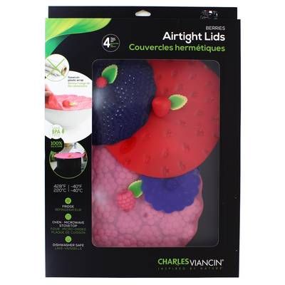 Charles Viancin Set de 4 couvercles fruits rouges, 4 pièces