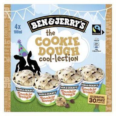 Ben&Jerry's Crème glacée Cookie Dough, 4x72g