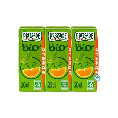 Pressade Nectar d'orange bio sans pulpe, 6x20cl