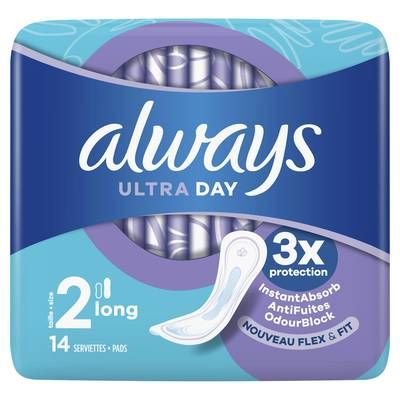 Always Serviettes Ultra Long (Taille 2), 14 serviettes