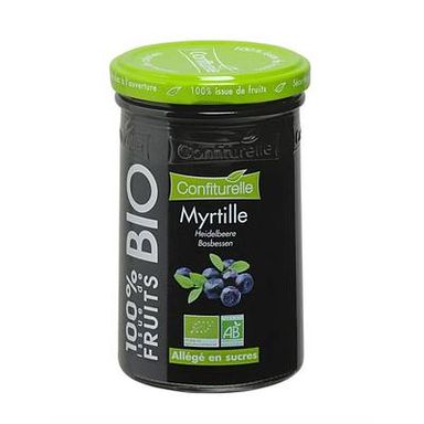 Confiturelle Confiture Myrtiles Bio Allégées en Sucre, 290g