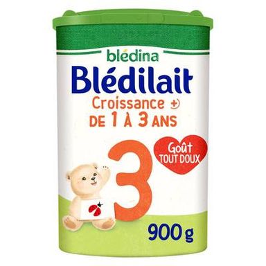 Blédina - Blédilait Lait de Croissance 3ème âge en poudre Bébé Dès 12 mois, 900g