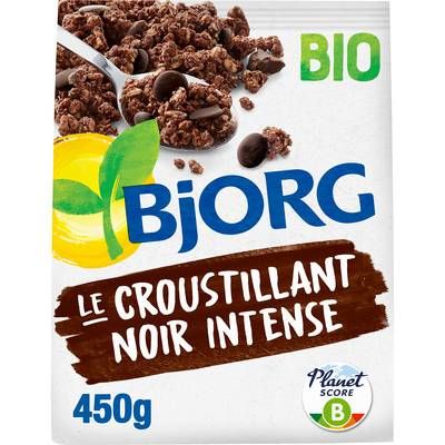 Bjorg Céréales Crousti Chocolat Noir Intense Bio, 450g