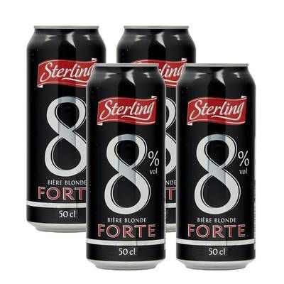 Sterling Bière blonde forte 8°, Lot de 4x50cl