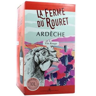 Ardèche rouge AOP La Ferme du Rouret 13.5°, Bag in box 10L