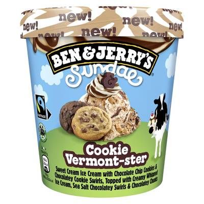 Ben&Jerry's Crème glacée Sundae cookie Vermont Ster, 324g