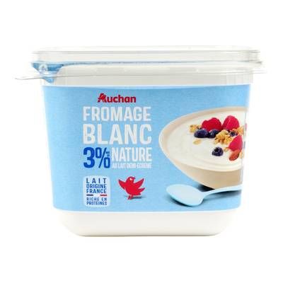 Auchan Fromage blanc 3,2%mg, 1kg