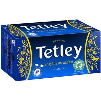 Tetley Thé English breakfast, 25 sachets