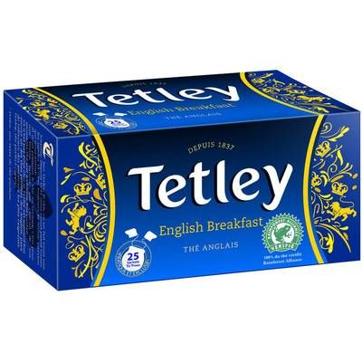 Tetley Thé English breakfast, 25 sachets