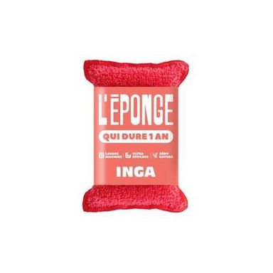 Inga Éponges lavante rouge, 1 éponge