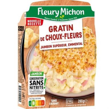 Fleury Michon Gratin de Chou-Fleur au Jambon, 280g