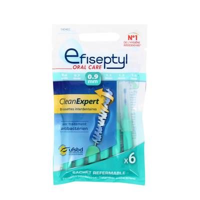 Efiseptyl Brossette clean expert 0,9mm, 6 brossettes