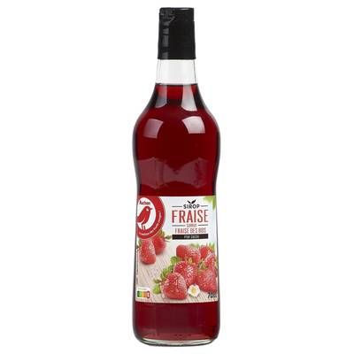Auchan Sirop de fraise et fraise des bois, 70cl