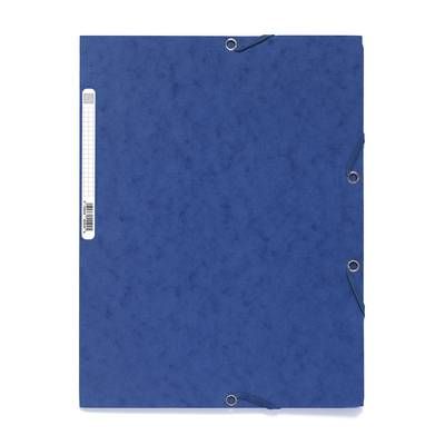 Exacompta Chemise plate à élastique 24 x 32 cm bleu, 1  chemise