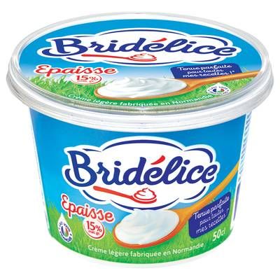 Bridélice Crème Fraîche 15%Mg Légère Epaisse, 50cl
