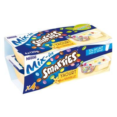 Nestlé Yaourt Smarties vanille, 4x120g