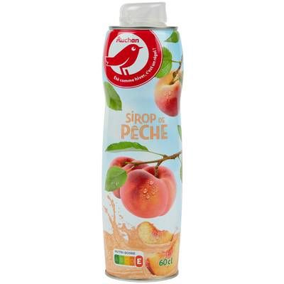 Auchan Sirop de pêche, 60cl