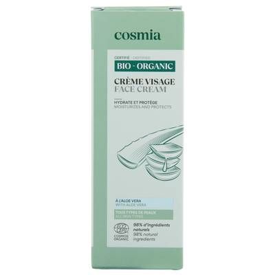 COSMIA BIO Crème hydratante et protectrice à l'aloé véra, 50ml