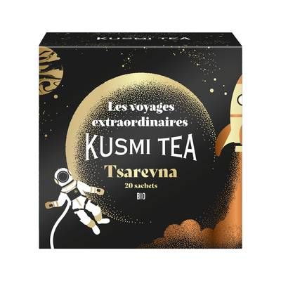 Kusmi Tea Tsarevna bio-Thé noir de Noël - Edition Limitée 2025- Orange, vanille et épices, 20 sachets