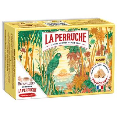 La Perruche Sucre de canne blond en morceaux, 1Kg