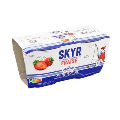Les Danone Du Monde Skyr Fraise 0%mg, 2x140g
