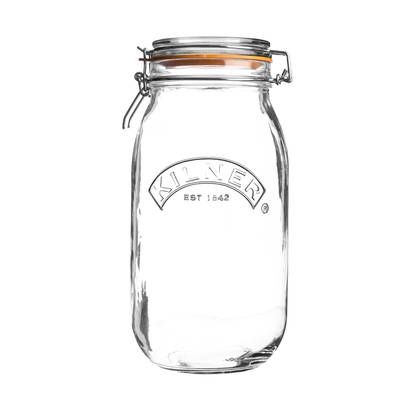 Kilner Bocal en verre rond avec fermeture mécanique, 3L