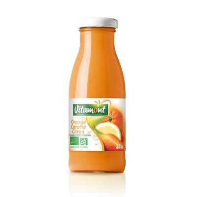 Vitamont Mini Jus Oranges Carottes Citrons Bio, 25cl