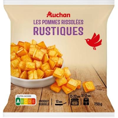 Auchan Pommes de terre rissolées rustiques, 750g