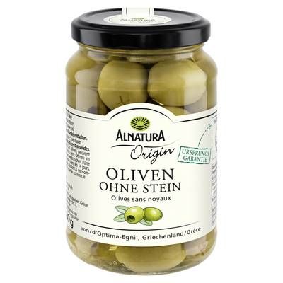 Alnatura Olives vertes Dénoyautées Bio, 180g