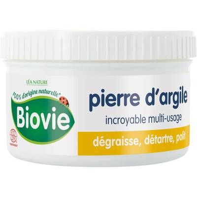 Biovie Pierre d'argile Multi-Usage Dégraissant Détartrant Ecologique, 300g
