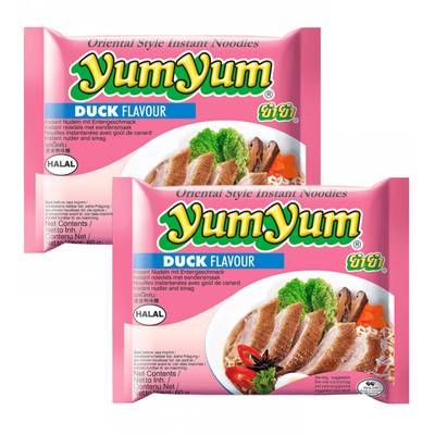 Yum Yum Soupe Nouilles Instantanées Saveur Canard, Lot de 2x60g