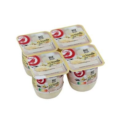 Auchan Riz au lait à la vanille, 4x115g